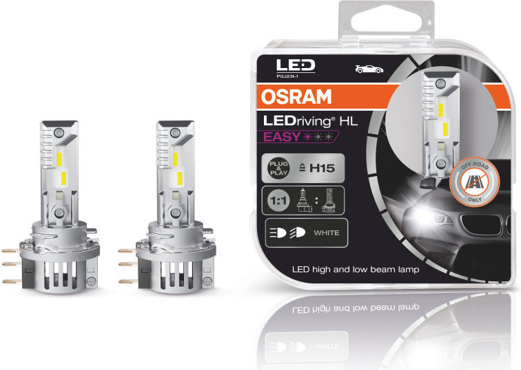 Osram LEDriving HL EASY H15 12V PGJ23t-1 6000K 2ks