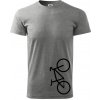 Bicykel na výšku - Klasické pánske tričko vyššej gramáže - 3XL ( Tmavosivý melír ) Bicykel na výšku - Klasické pánske tričko vyššej gramáže - 3XL ( Tmavosivý melír )