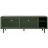 Tmavozelený kovový TV stolík 160x55 cm Veep – Unique Furniture Tmavozelený kovový TV stolík 160x55 cm Veep – Unique Furniture