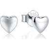Strieborné náušnice srdiečka - striebro 925/1000 (Náušnice srdiečko - kôstky) Strieborné náušnice srdiečka - striebro 925/1000 (Náušnice srdiečko - kôstky)