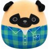 SQUISHMALLOWS Mops ve flanelové košili - Prince, 30 cm SQUISHMALLOWS Mops ve flanelové košili - Prince, 30 cm