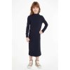 Dievčenské šaty Tommy Hilfiger tmavomodrá farba, midi, rovný strih KG0KG07560.128.176.9BYX 128