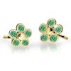 Cutie Jewellery Detské kvietkové náušnice zo žltého zlata C2744-30-X-1 zelená Cutie Jewellery Detské kvietkové náušnice zo žltého zlata C2744-30-X-1 zelená