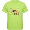 Premium Tričko pre Deti - Dizajn s motívom - Láska a pes - Limetková - 164 - Detské Premium Tričko pre Deti - Dizajn s motívom - Láska a pes - Limetková - 164 - Detské