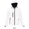 SOL'S | Replay Women, Dámska 3-vrst. softshell. bunda s kapuc., biela, S SOL'S | Replay Women, Dámska 3-vrst. softshell. bunda s kapuc., biela, S