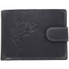 Ewena Pánska kožená peňaženka čierna s motívom Kapra Ewena Pánska kožená peňaženka čierna s motívom Kapra