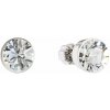 Strieborné náušnice pecka s kryštálmi Preciosa biele okrúhle 31113.1 crystal Strieborné náušnice pecka s kryštálmi Preciosa biele okrúhle 31113.1 crystal