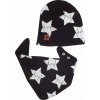 Z&:Z Dvojvrstvová čiapočka šatka Hviezdy čierná