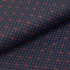 Bavlnené plátno P0501 tmavo modré, biele bodky, vínový kvet, š.140 Bavlnené plátno P0501 tmavo modré, biele bodky, vínový kvet, š.140