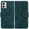 Peňaženkové kožené puzdro Tiger Embossing na Motorola Moto G13 / G23 / G53 5G - Zelená Peňaženkové kožené puzdro Tiger Embossing na Motorola Moto G13 / G23 / G53 5G - Zelená