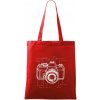 Nákres starý fotoaparát - Taška bavlnená - 42 x 38 cm ( Červená ) Nákres starý fotoaparát - Taška bavlnená - 42 x 38 cm ( Červená )