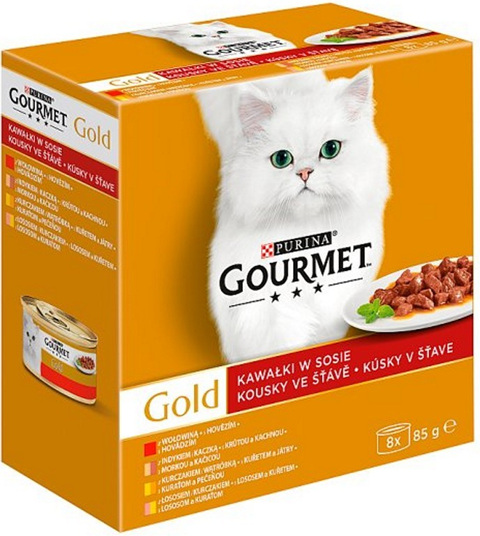 Gourmet gold box kúsky v šťave mäsové 8 x 85 g