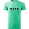 Karate postavy - Klasické pánske tričko vyššej gramáže - 3XL ( Mätová ) Karate postavy - Klasické pánske tričko vyššej gramáže - 3XL ( Mätová )
