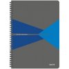 Špirálový zošit Leitz Office A4 PP obal štvorčekový 90 listov modrý Špirálový zošit Leitz Office A4 PP obal štvorčekový 90 listov modrý
