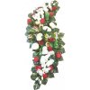 Smútočný veniec z umelých ruží a pivoniek 100cm x 35cm červená, biela, zelená Smútočný veniec z umelých ruží a pivoniek 100cm x 35cm červená, biela, zelená