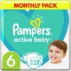 PAMPERS Active Baby 6 13-18 kg 128 ks