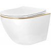 | REA-C6806 - Závesné WC s WC sedátkom CARLO MINI TORNADO RIMLESS keramika/biela/zlatá | REA-C6806 | REA-C6806 - Závesné WC s WC sedátkom CARLO MINI TORNADO RIMLESS keramika/biela/zlatá | REA-C6806
