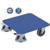 Variofit Prepravná plošina, Variofit, ložná plocha 50 x 50 cm, do 400 kg, modrá/antracit Farba: modrá RAL5010 Variofit Prepravná plošina, Variofit, ložná plocha 50 x 50 cm, do 400 kg, modrá/antracit Farba: modrá RAL5010