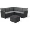Záhradný nábytok Keter Elodie 5 miestna súprava s odkladacím stolíkom grafitová, 610664 Záhradný nábytok Keter Elodie 5 miestna súprava s odkladacím stolíkom grafitová, 610664