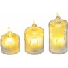 Sviečka MagicHome Vianoce, sada 3 ks, LED teplá biela, jednoduché svietenie, 3,7x5/6,5/8 cm Sviečka MagicHome Vianoce, sada 3 ks, LED teplá biela, jednoduché svietenie, 3,7x5/6,5/8 cm
