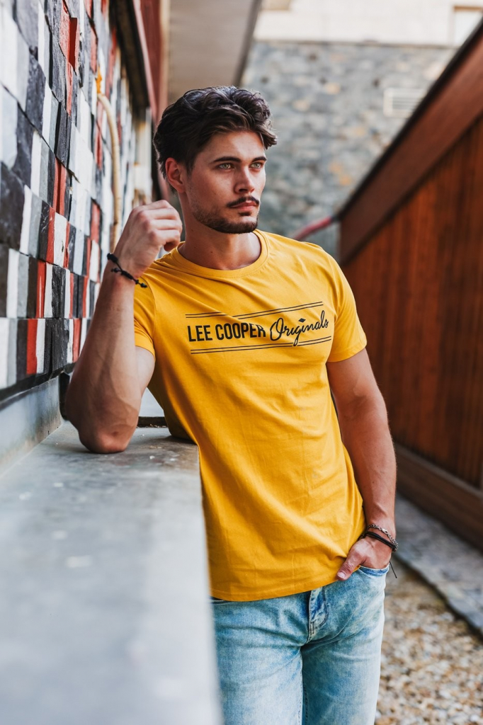 Lee Cooper pánske tričko žlté
