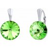 Silvego Strieborné náušnice so Swarovski® Crystals zeleným rivoli 12mm VSW009E Silvego Strieborné náušnice so Swarovski® Crystals zeleným rivoli 12mm VSW009E