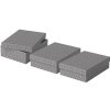 Esselte Home veľkosť M nízka 26,5 x 10 x 36 cm, sivá – sada 3 ks