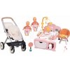 Set kočík s dvojičkami bábikami v spálni Twin Pushchair Sandy Maxi Cosi&Quinny Smoby a domček s dennou a nočnou zónou Set kočík s dvojičkami bábikami v spálni Twin Pushchair Sandy Maxi Cosi&Quinny Smoby a domček s dennou a nočnou zónou