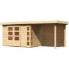 Drevený záhradný domček KERKO 4 s prístavkom 240 Lanitplast Drevený záhradný domček KERKO 4 s prístavkom 240 Lanitplast