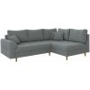 Sivá rohová pohovka z textílie buklé (pravý roh/do L) Ariella – Ropez Sivá rohová pohovka z textílie buklé (pravý roh/do L) Ariella – Ropez