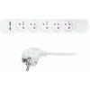 Solight prodlužovací přívod 5 zásuvek, USB A+C nabíječka 12W, 3m, 3 x 1mm2, bílý, vypínač PP152USBC Solight prodlužovací přívod 5 zásuvek, USB A+C nabíječka 12W, 3m, 3 x 1mm2, bílý, vypínač PP152USBC