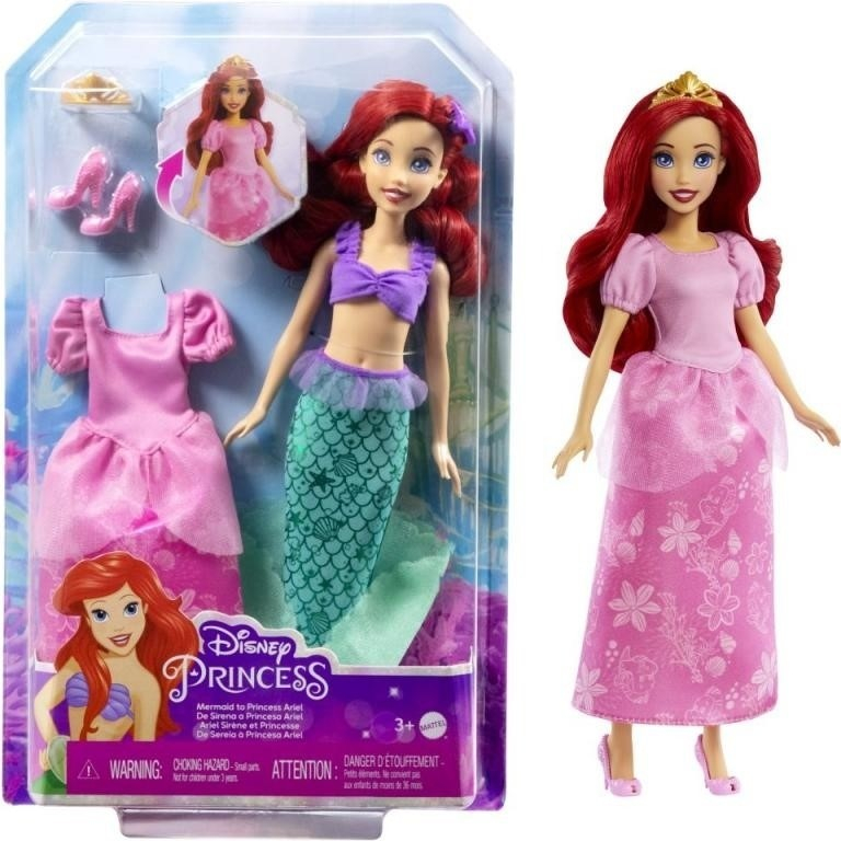 Mattel Disney Princess Ariel s princeznovskými šaty
