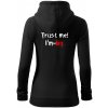 Trust me I´m an Ing. / Ver mi som Ing. - Mikina dámska trendy zipper s kapucňou - L ( Čierna ) Trust me I´m an Ing. / Ver mi som Ing. - Mikina dámska trendy zipper s kapucňou - L ( Čierna )