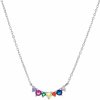 Again Jewelry Strieborný náhrdelník s farebnými zirkónmi AJNA0003