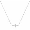 Brilio Silver Strieborný náhrdelník krížik so zirkónmi NCL57W