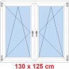 Soft Dvojkrídlové plastové okno 130x125 cm, OS+OS, so stĺpikom Soft Dvojkrídlové plastové okno 130x125 cm, OS+OS, so stĺpikom