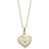 Cutie Jewellery Zlatý prívesok v tvare srdca so zirkónmi Z6307 2409 40 10 X 1