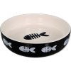 Miska MAGIC CAT keramická potlač ryba čierna 13 cm Miska MAGIC CAT keramická potlač ryba čierna 13 cm