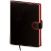 Helma 365 Linajkový zápisník Flip A5 (L) čierno/červený BFL424-1 Helma 365 Linajkový zápisník Flip A5 (L) čierno/červený BFL424-1