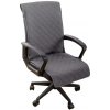 Univerzálny prešívaný poťah na kancelársku stoličku - Šedý, veľkosť L Univerzálny prešívaný poťah na kancelársku stoličku - Šedý, veľkosť L