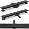 Rea PRO Black Matt, lineárny odtokový žľab 90cm, vzor Greek, čierna matná, REA-G8026 Rea PRO Black Matt, lineárny odtokový žľab 90cm, vzor Greek, čierna matná, REA-G8026