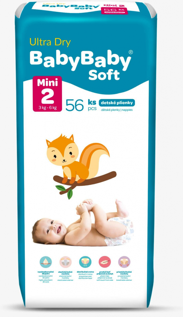 BabyBaby Soft Ultra-Dry Mini 56 ks