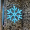 DECOLED Easy Fix 2D LED svetelná vločka V, Ø 67 cm, ľadovo biela 3D tlač, sada verejného osvetlenia, hliník