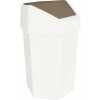 Gastro Odpadkový kôš plastový 50 l, biely, so sklopným vekom 229929218