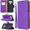 Peňaženkové kožené puzdro na LG K61 - Fialová Peňaženkové kožené puzdro na LG K61 - Fialová