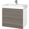 Dreja Umývadlová skrinka VARIANTE SZZ2 65 pro umyvadlo Subway 2.0 - N01 Biela lesk / D03 Cafe Dreja Umývadlová skrinka VARIANTE SZZ2 65 pro umyvadlo Subway 2.0 - N01 Biela lesk / D03 Cafe