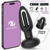 InToYou App Series Zack Flipping Tongue Vibrating Anal Plug with App Black