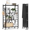 VEVOR Skladacie police čierne, 4-poschodové, 33x66x117CM, do kancelárie a garáže VEVOR Skladacie police čierne, 4-poschodové, 33x66x117CM, do kancelárie a garáže