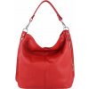 Kožená kabelka na rameno červená Kožená kabelka na rameno červená