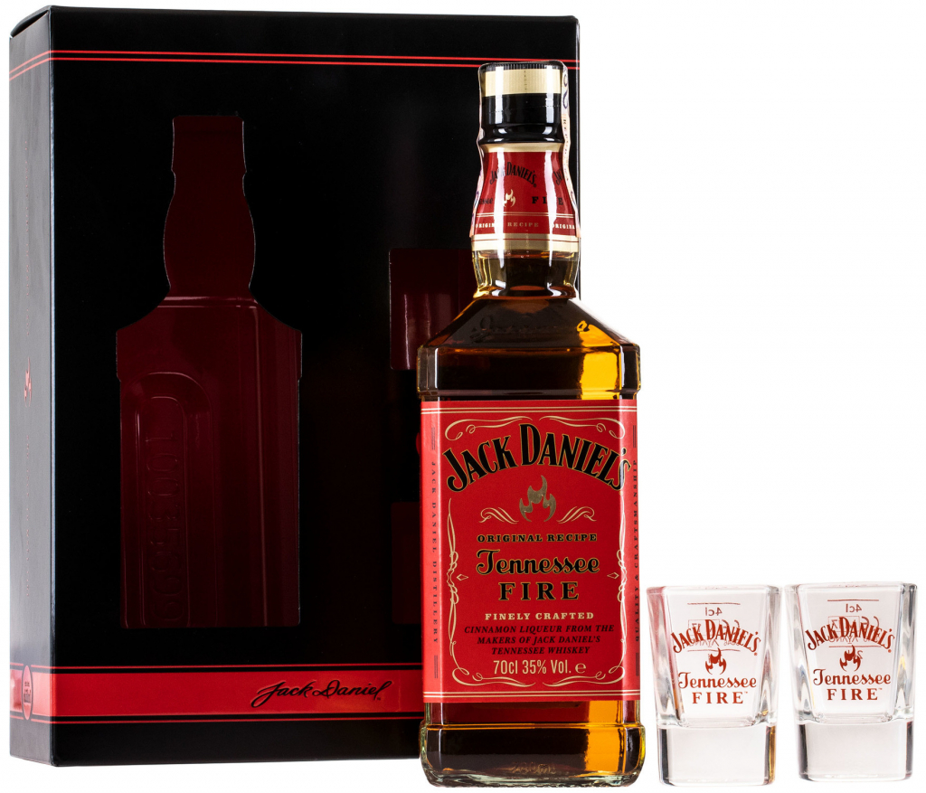 Jack Daniel´s Fire 35% 0,7 l (darčekové balenie 2 poháre)